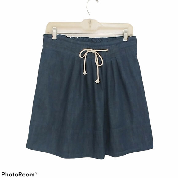 Merona Denim Drawstring Miniskirt Sz Small - Picture 4 of 10